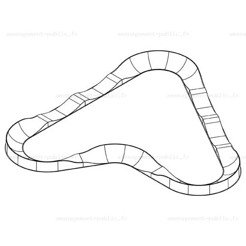 Piste de pumptrack en polyester renforcé